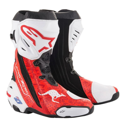 Alpinestars - Alpinestars Supertech R Stoner Limited Edition Vented Boots - 2220015-3002-45 - Red Fluo/White/Black - 45