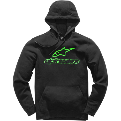 Alpinestars - Alpinestars Always II Fleece Hoody - 10385105410602X - Black/Green - 2XL