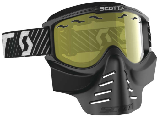 Scott USA - Scott USA 83X Safari Facemask - 218166-0001029 - Black / Yellow Lens - OSFM