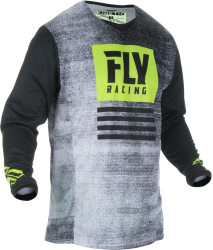 Fly Racing - Fly Racing Kinetic Noiz Jersey - 372-5202X - Black/Hi-Vis - 2XL
