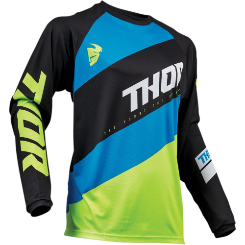 Thor - Thor Sector Shear Jersey - 2910-4901 - Black/Acid - Small