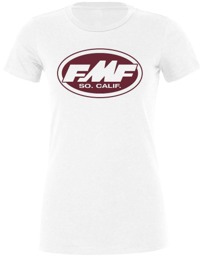 FMF Racing - FMF Racing Simple Womens T-Shirt - FA8418901-WHT-WLG - White - Large