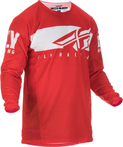 Fly Racing - Fly Racing Kinetic Shield Youth Jersey - 372-422YL - Red/White - Large