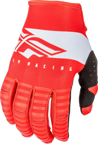 Fly Racing - Fly Racing Kinetic Shield Youth Gloves - 372-41204 - Red/White - 4