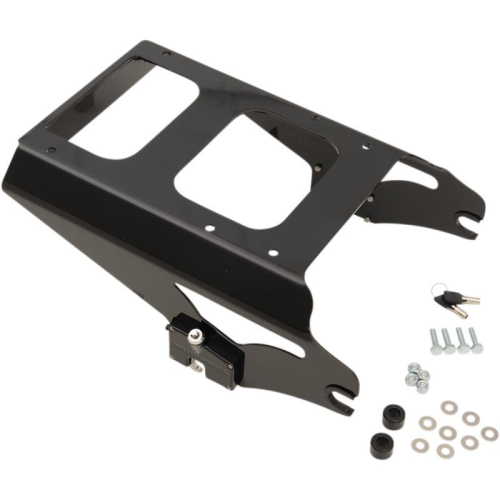 Motherwell - Motherwell 2-Up Detachable Tour-Pak Mounting Rack - Locking - Gloss Black - MWL-427GB