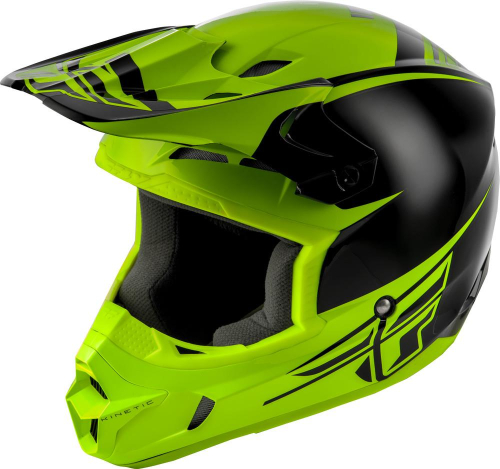 Fly Racing - Fly Racing Kinetic Sharp Helmet - 73-3400-6 - Black/Hi-Vis - Medium