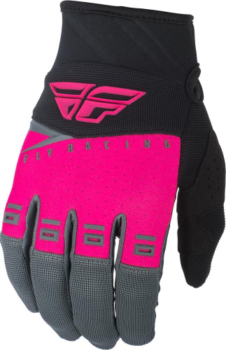 Fly Racing - Fly Racing F-16 Youth Gloves - 372-91804 - Neon Pink/Black/Gray - 4