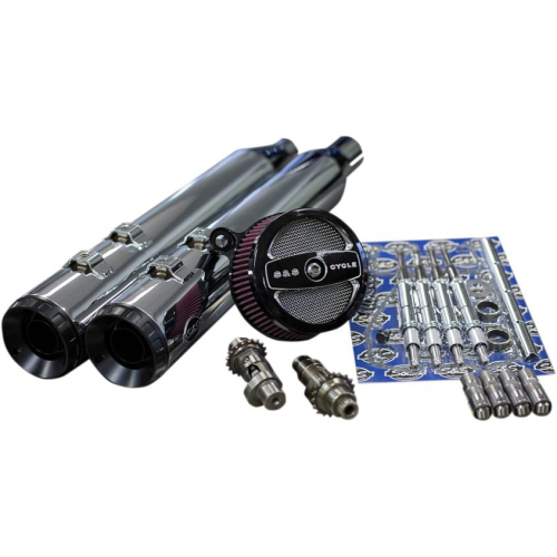 S&S Cycle - S&S Cycle Stage II Kit - 551CE Chain Drive EZ Start Cams - Chrome Mufflers - 330-0676