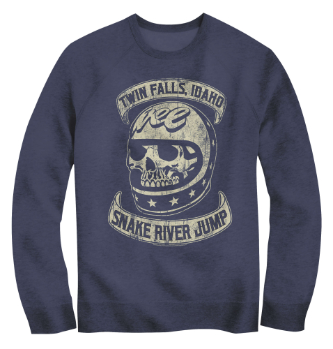 Evel Knievel - Evel Knievel Twin Falls Long Sleeve T-Shirt - EK5135-205LG - Blue - Large