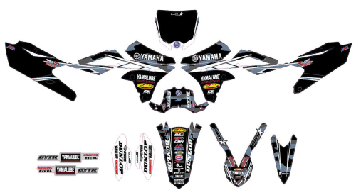 DCOR - DCOR 2018 Star Racing Yamaha Complete Graphics Kit - Black - 20-50-260-BK