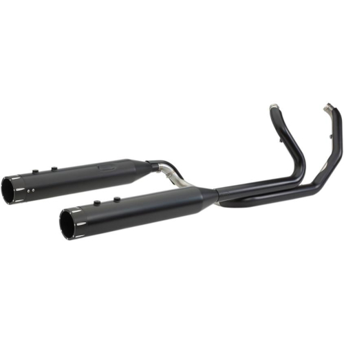 S&S Cycle - S&S Cycle El Dorado True Dual Exhaust System - Black with Tracer End Caps - 550-0702A