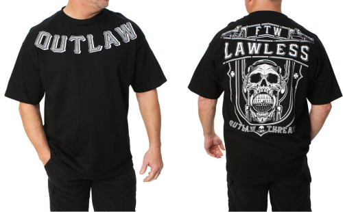 Outlaw Threadz - Outlaw Threadz Lawless T-Shirt - MT116-XL - Black - X-Large