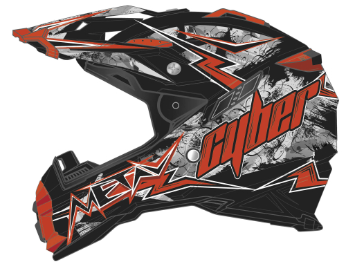 Cyber Helmets - Cyber Helmets UX-28 Lightning Helmet - UX28-4-BKRED-2XL - Black/Red - 2XL