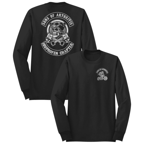 Evel Knievel - Evel Knievel SOA IBP Long Sleeve T-Shirt - SOA502_206LG - Black - Large