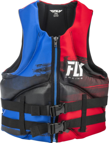 Fly Racing - Fly Racing Neoprene Floatation Vest - 142424-500-060-18 - Red/Blue/Black - 2XL