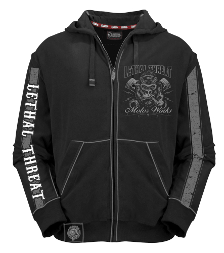 Lethal Threat - Lethal Threat Brutal Force Hoody - HD84022L - Black - Large