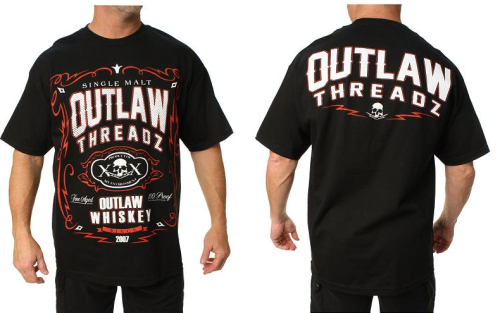 Outlaw Threadz - Outlaw Threadz Whiskey T-Shirt - MT127-2XL - Black - 2XL
