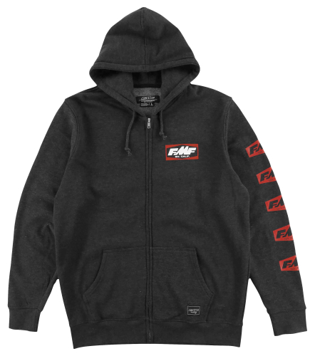 FMF Racing - FMF Racing Easy Zip Fleece Hoody - HO7122901-CHH-MD - Dark Gray - Medium