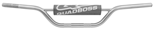 QuadBoss - QuadBoss Carbon Steel ATV Bend Handlebar - Low Bend - Silver - 110446