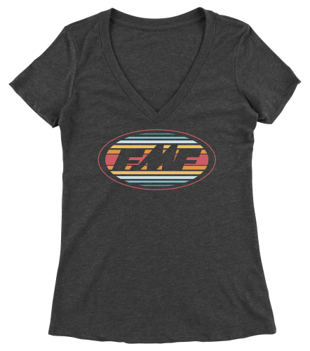 FMF Racing - FMF Racing  Rip It V-neck Womens T-Shirt - SP8418902-CHH-WLG - Charcoal Heather - Large