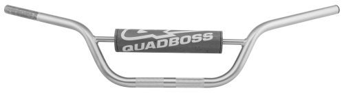 QuadBoss - QuadBoss Carbon Steel ATV Bend Handlebar - High Bend - Silver - 110443