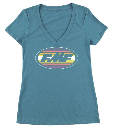 FMF Racing - FMF Racing  Rip It V-neck Womens T-Shirt - SP8418902-TEL-WLG - Teal - Large