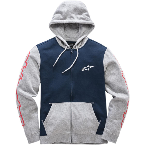 Alpinestars - Alpinestars Machine Fleece Zip-Up Hoody - 10175300570122X - Navy/Gray Heather - 2XL