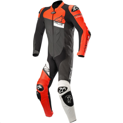 Alpinestars - Alpinestars GP Plus Venom One-Piece Leather Suit - 3150818-1321-64 - Black/Red Fluo/White - 54