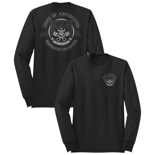 Evel Knievel - Evel Knievel SOA Original Long Sleeve T-Shirt - SOA503_2062XL - Black - 2XL