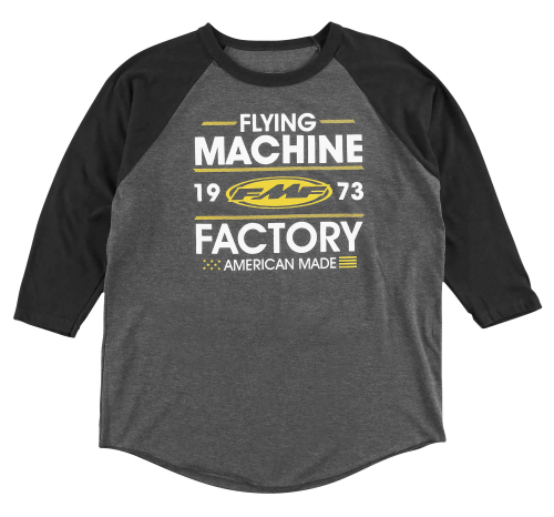 FMF Racing - FMF Racing Recoil Raglan 3/4 T-Shirt - HO7119900-CHB-SM - Dark Gray - Small
