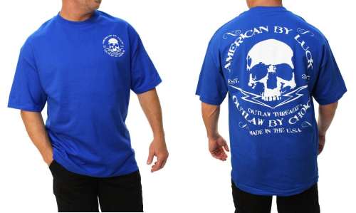 Outlaw Threadz - Outlaw Threadz Outlaw T-Shirt - MT107-2XL - Blue - 2XL
