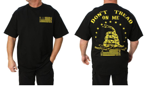 Outlaw Threadz - Outlaw Threadz Dont Tread On Me T-Shirt - MT118-2XL - Black - 2XL