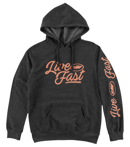 FMF Racing - FMF Racing Live Fast Womens Pullover Fleece - HO7421900-CHH-WXS - Dark Gray - X-Small