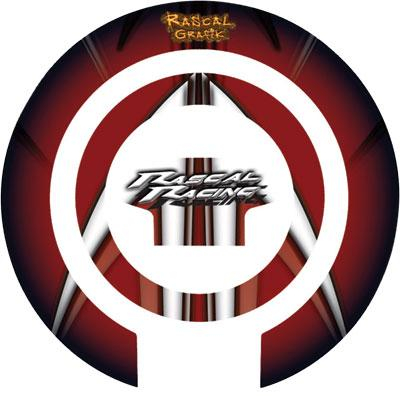 Rascal Grafik - Rascal Grafik Gas Cap Protector - Red/White - RA36709