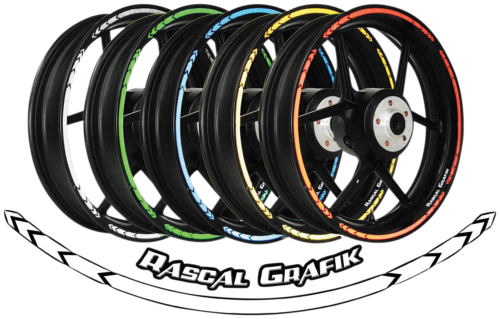 Rascal Grafik - Rascal Grafik 17in. Universal Wheel Reflective Strip Kit - Yellow - RA36899