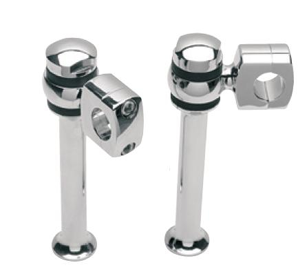 Custom Cycle - Custom Cycle Chrome Dawgbone Style Risers - 2in. - CCE6044