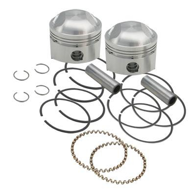S&S Cycle - S&S Cycle Forged Piston Kit (74ci.) - Standard Bore 3 7/16in. +.040.,8:1 Low Compression - 106-5773