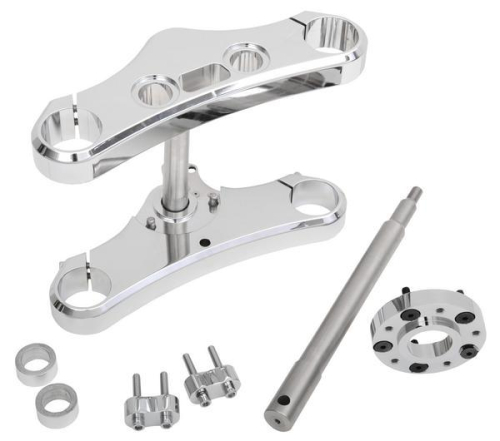 Accutronix - Accutronix 49mm Wide-Glide Conversion Kit - 3 Deg. Rake - Chrome - TWD349-ESCK6