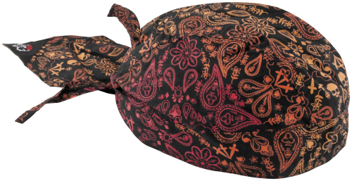 Zan Headgear - Zan Headgear Flydanna Headwrap - Z615 - Fire Skull Paisley - OSFM