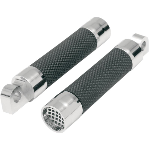 Drag Specialties - Drag Specialties Billet Male Mount Footpegs - Venturi - Chrome - P17-05A10VE