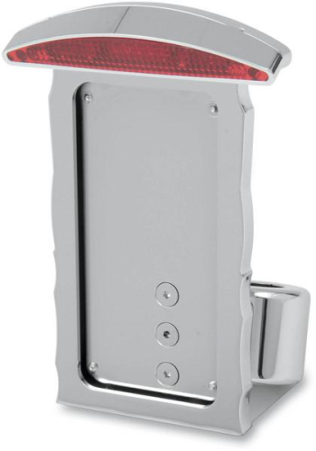 Drag Specialties - Drag Specialties Swingarm Mount Taillight/License Plate Mount - Half-Moon - Flat Vertical - P28-6824
