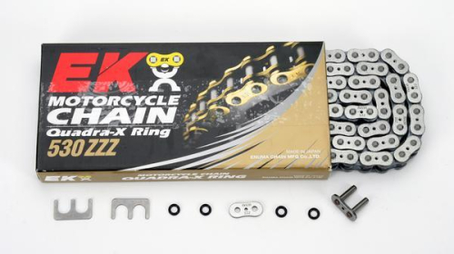 EK Chain - EK Chain 530 MVXZ Quadra X-Ring Chain - 120 Links - Pink - 530MVXZ-120/ME