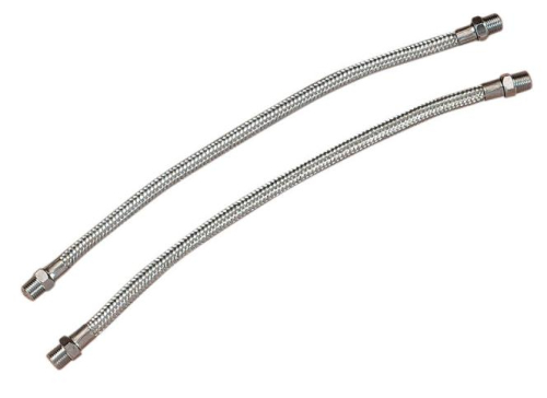 Drag Specialties - Drag Specialties Stainless Steel Braided Rocker Oil Line Set - 222133-HC3