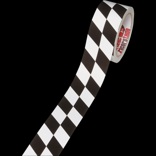 ISC Racers Tape - ISC Racers Tape Top-Grade Colored Duct Tape - 2in. x 45ft. - Angled Checkered - RT5011
