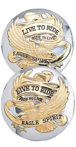 Drag Specialties - Drag Specialties Live To Ride Gas Cap Cover - Gold - 03-0025AG-BC230