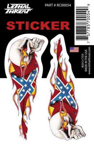Lethal Threat - Lethal Threat Rebel Skulls Mini Decal - LT00435