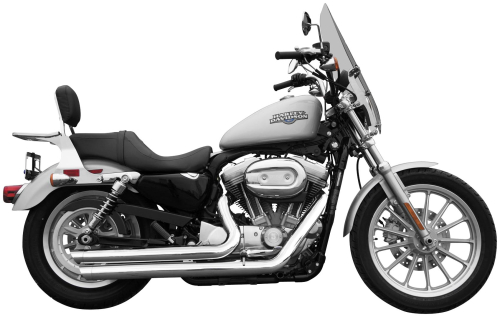Rush Exhaust - Rush Exhaust Crossover Full System - 1.75in. Baffle - Slash Cut Tip - Chrome - 7040SL-175