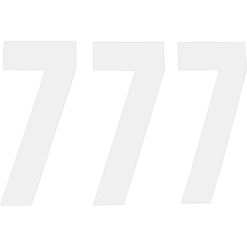 N-Style - N-Style Pros 2 Stick-On Number - 7in. - No.7 - White - NII-7W
