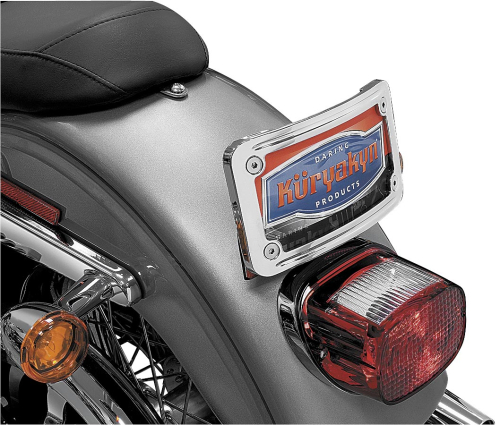 Kuryakyn - Kuryakyn Curved Tip-Back License Plate Frame - 9198
