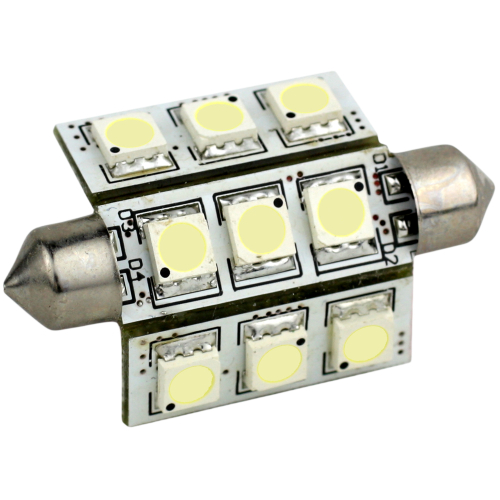 Lunasea Lighting - Lunasea Pointed Festoon 9 LED Light Bulb - 42mm - Cool White